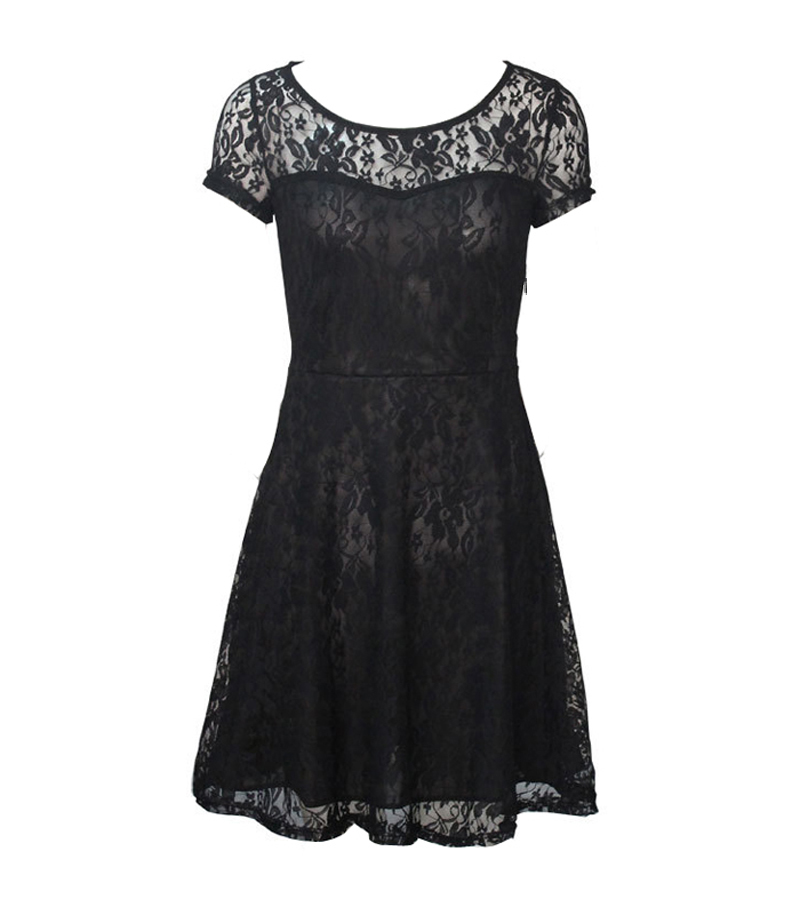 Fashion Women Floral Lace Short Sleeve Cocktail Evening Party Casual ...